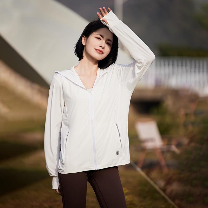 Одежда от солнца из ледяного шелка Женская одежда из оригинальной пряжи 'облако' С ощущением льда UPF50+ одежда от солнца Защита от УФ-лучей Съемный козырек Одежда для кожи