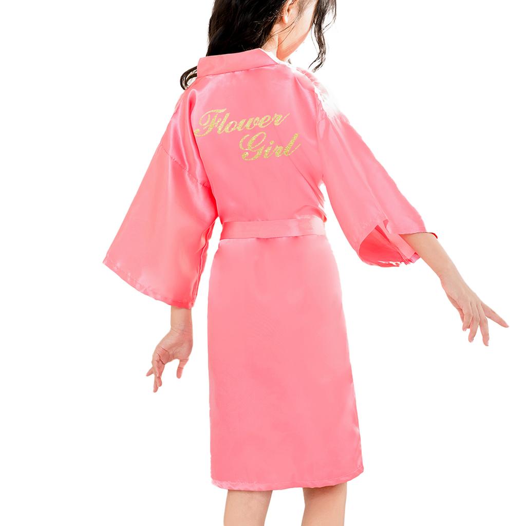 Детский халат удобный и элегантный темперамент однотонный детский утренний халат для девочки-цветочницы невесты кардиган для свадьбы