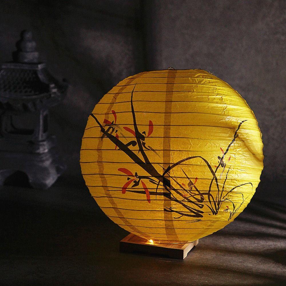Retro Paper Mid-Autumn Lantern Glowing Hanging Paper Lantern Three-dimensional Handmade Street