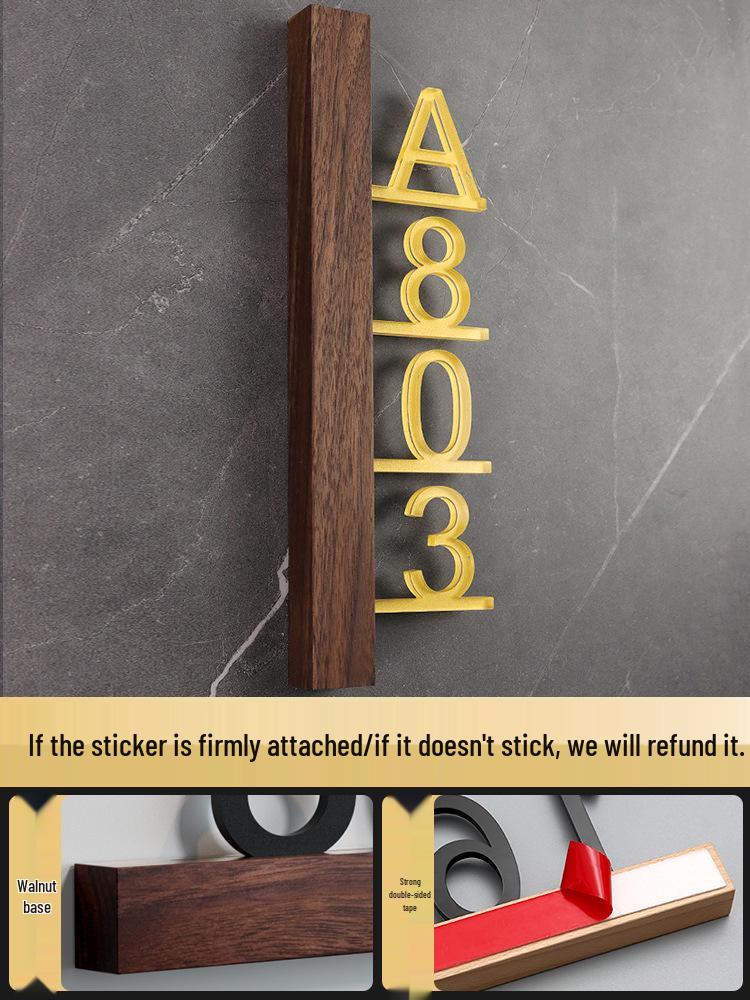 Светящаяся персонализированная наклейка с номером дома для входной двери