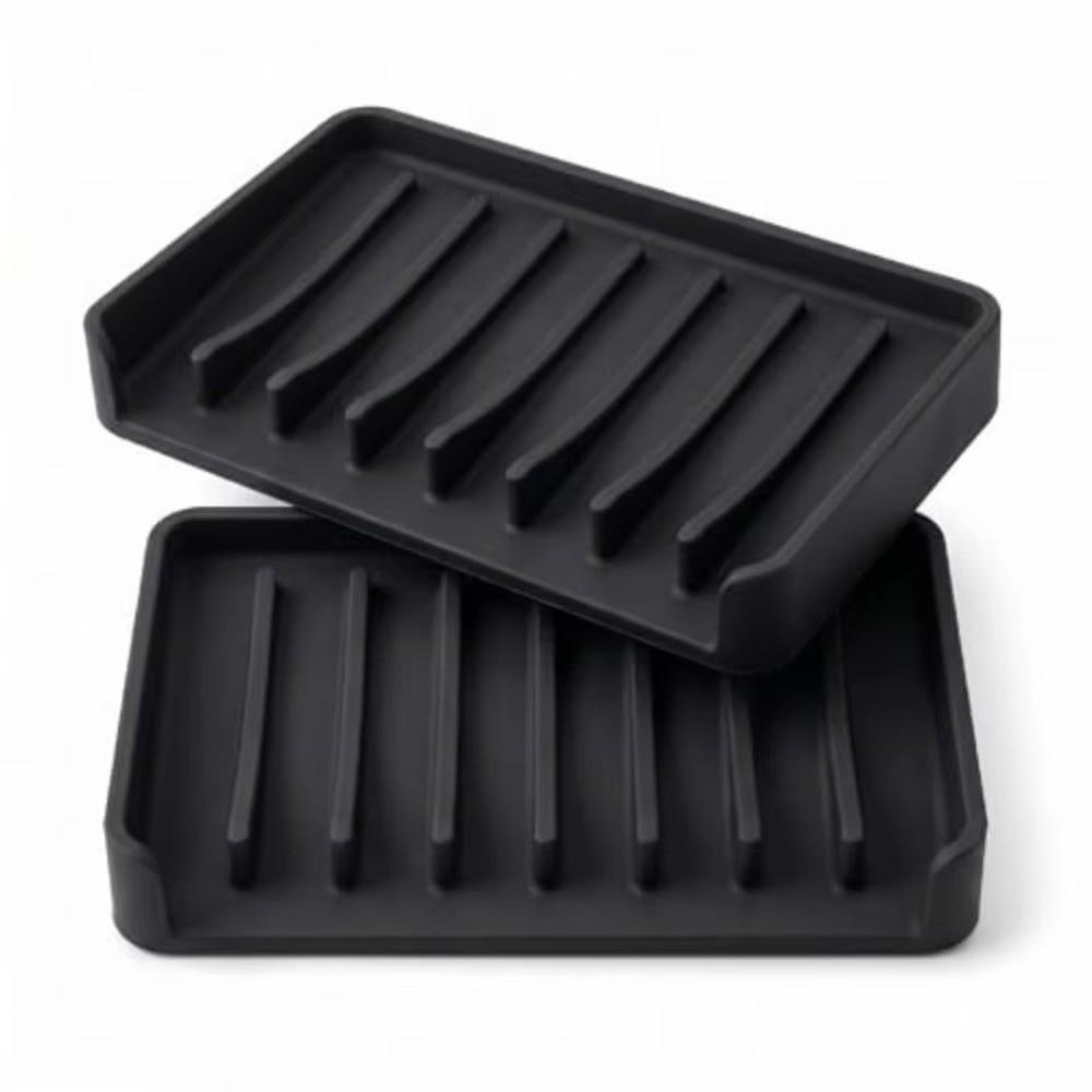 Diversion Soap Holder Silicone Sink Organizer Tray Sink Splash Guard Mat for Bathroom and Kitchen
