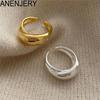 Гладкая поверхность, перекрестная дуга, геометрическое нерегулярное открытое кольцо для женщин, французское кольцо Goden серебряного цвета