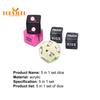 5-in-1 6-sided Acrylic English Dice - 5Pcs Set, Featuring 12 Sex Postures, Love Game Toy for Entertainment