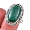 Natural Malachite Gemstone 925 Solid Sterling Silver Jewelry Ring Size 8 L2D44
