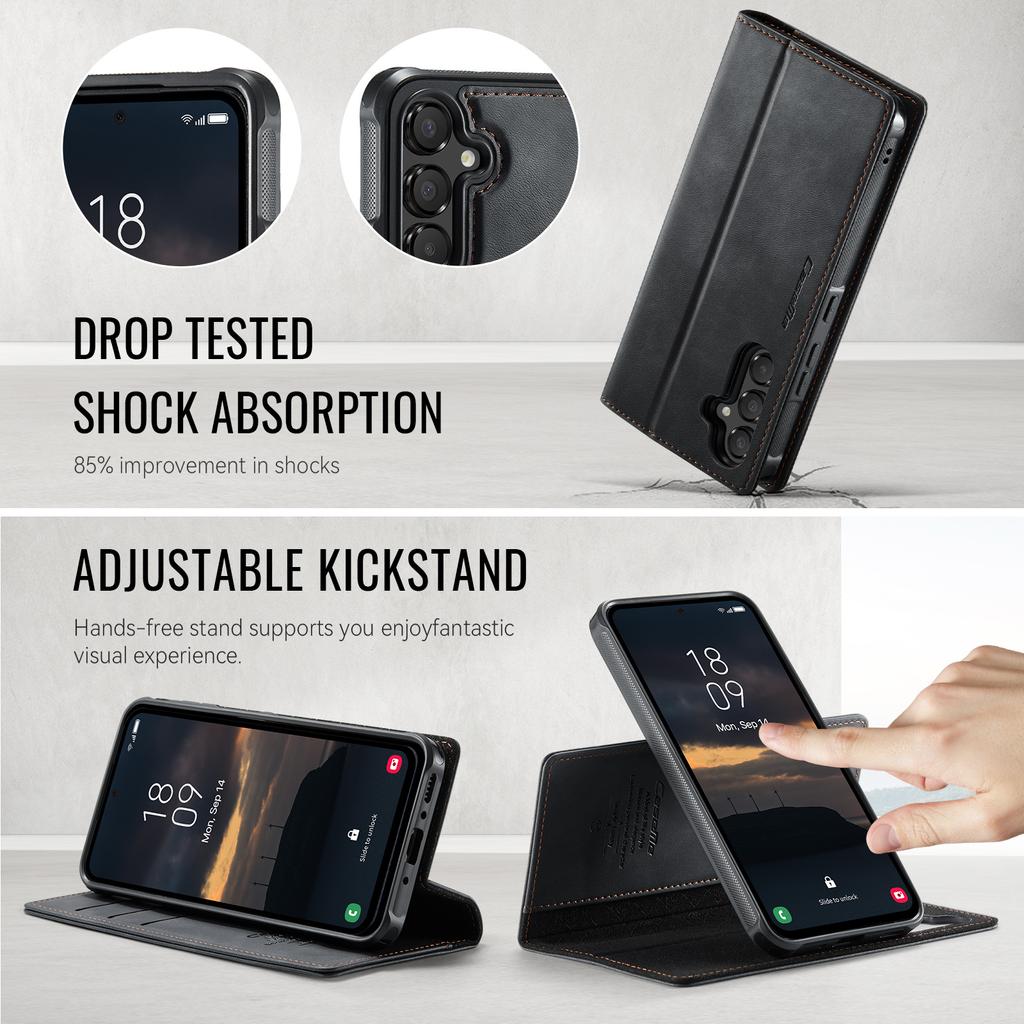 Кожаный чехол-кошелек 2 в 1 с отделением для карт для Samsung Galaxy A56 A55 A54 A53 A52 A15 A35 A16 A13 A14 с магнитной откидной крышкой и подставкой