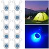 10pcs LED Camping Rope Hanging Light Outdoor Silicone Camp Tent String Rope Warning LightsBlue