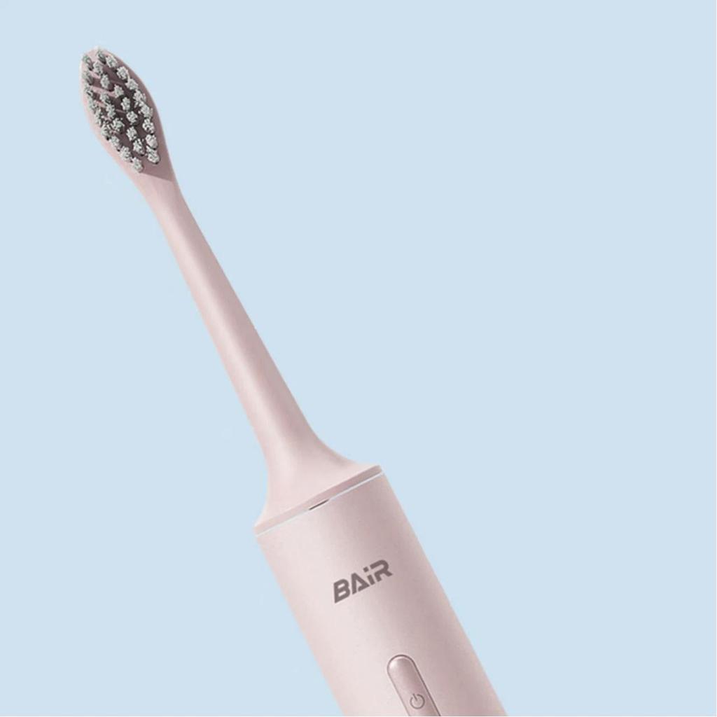 BAiR Smart Antibacterial Electric Toothbrush for Adults, Sonic Rechargeable Vibrating Soft Bristles, Smart Automatic, Peach Pink