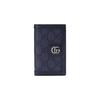 Gucci Ophidia Аксессуар цвета палладия Холст и кожа Держатель для карт Мужские аксессуары Синий Темно-синий 734943-UULBN-4055