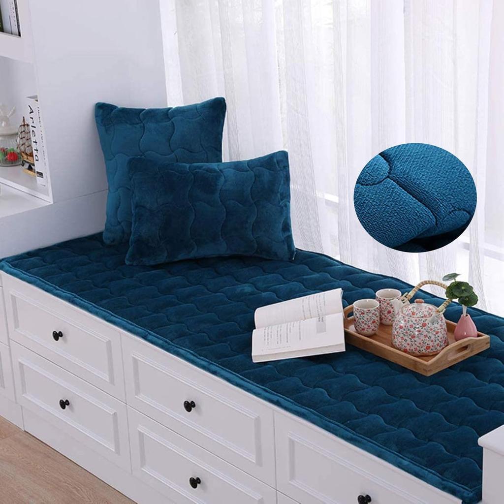 Подушка для эркерного окна, Плюшевая Утолщенная Нескользящая Накладка на Эркер Современная Подушка для Сиденья на Подоконнике для Дивана в Помещении, Спальни, Гостиной, Коврик для Эркерного Окна