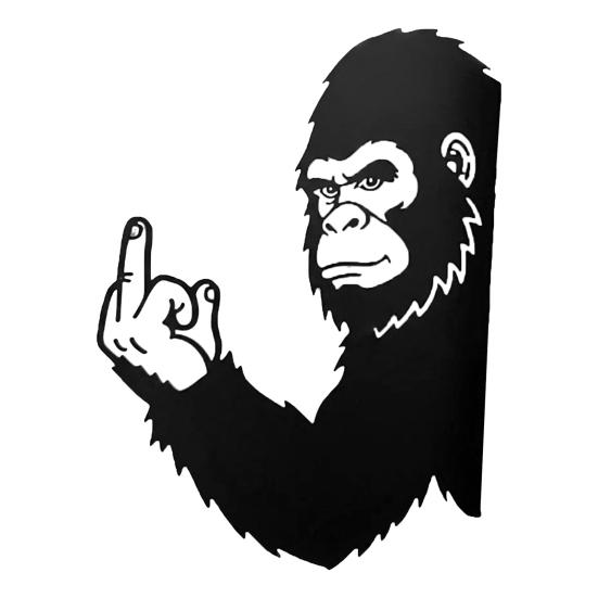 Peeking Animal Metal Sign Flipping Off Cat Crocodile Silhouette Decoration