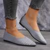 Fashion Women Flats 2024 New Spring and Autumn Shoes for Women Beautiful Color Knitted Elastic Comfortable Soft Flat Sneakers Women