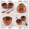 Japanese Style Natural Wooden Bowl Tableware for Fruit Salad Noodle Rice Soup Bowls Kitchen Utensil Dishes Handmade Crafts