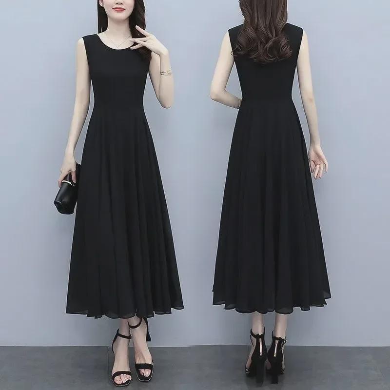 2025 High-End French Casual Sleeveless Little Black Dress