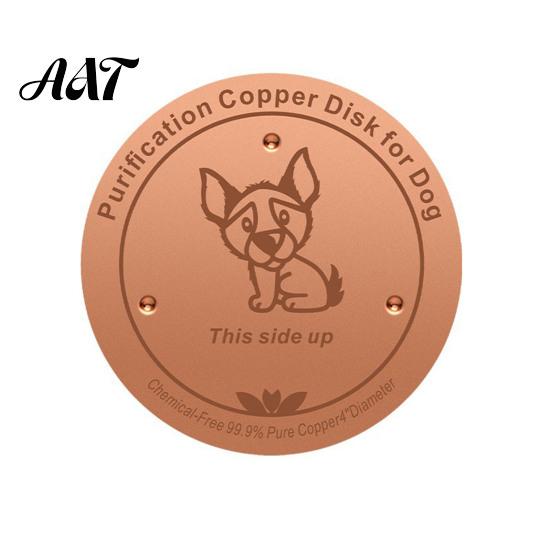 99.9 Percent Pure Copper Water Purifier Purification Disc for Dog, 4-Inch Diameter Disc, Pet Dispenser Cleaning with 3-Point Support Dog