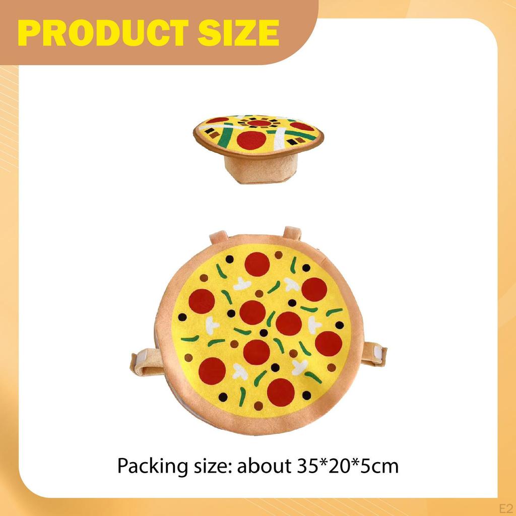 Костюм на Хэллоуин со шляпой и пиццей, смешной мультяшный наряд для праздничной ролевой игры