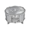 Vintage Jewelry Box Zinc Alloy Soft Lining Embossed Design Surface Polishing Sturdy Durable Trinket Box
