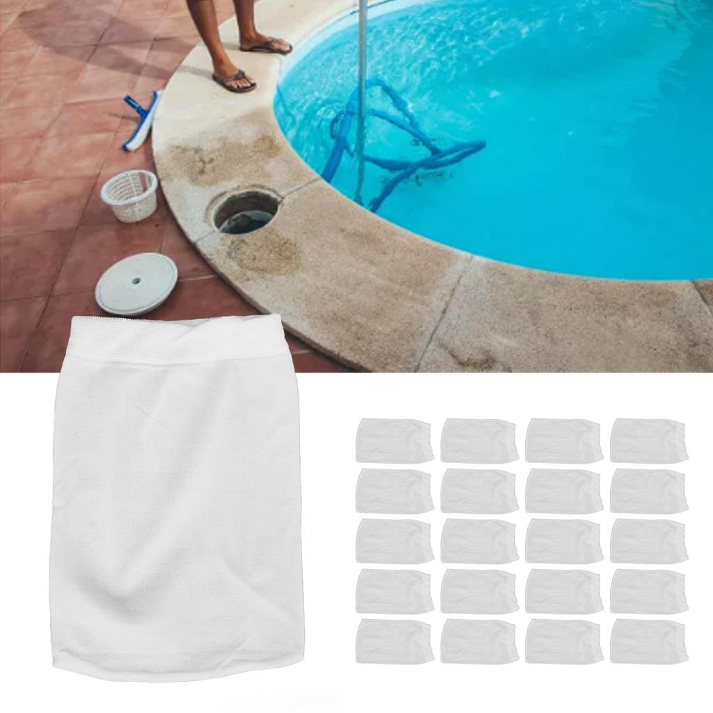20 шт. Носки для скиммера бассейна Летние Одноразовые Эластичные Носки-фильтры для бассейна Спа