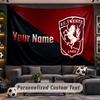 Wall Hanging Tapestry Custom NameFC Twente Pattern Personalized Printed Fabric Wall Decor