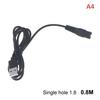 0,8/1 м USB-кабель Зарядная линия Медное отверстие Комплект для 5 В Фонарик Бритва Машинка для стрижки волос Провод Одно отверстие 1,5 1,8 2,3