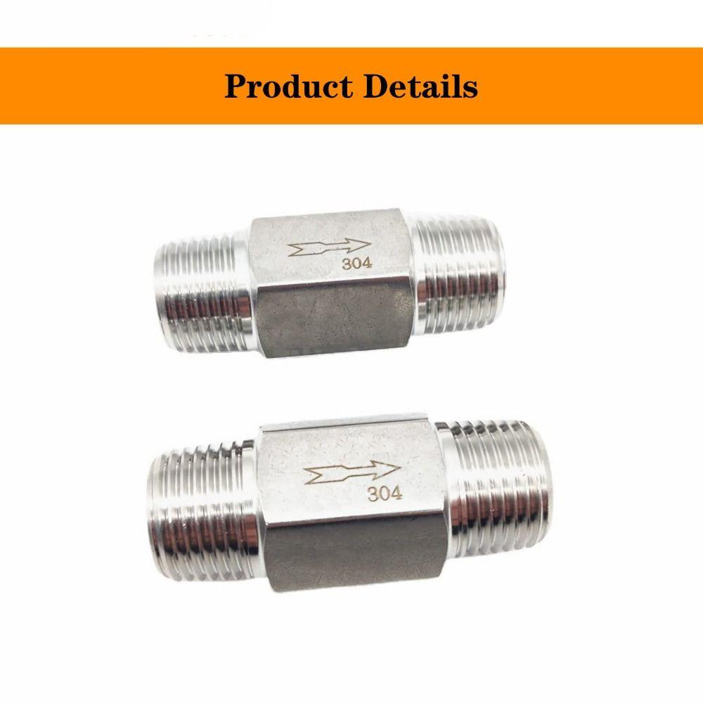 Односторонний клапан из нержавеющей стали 304, обратный клапан 1/4 дюйма NPT, прочный обратный клапан для масла, воды, газа