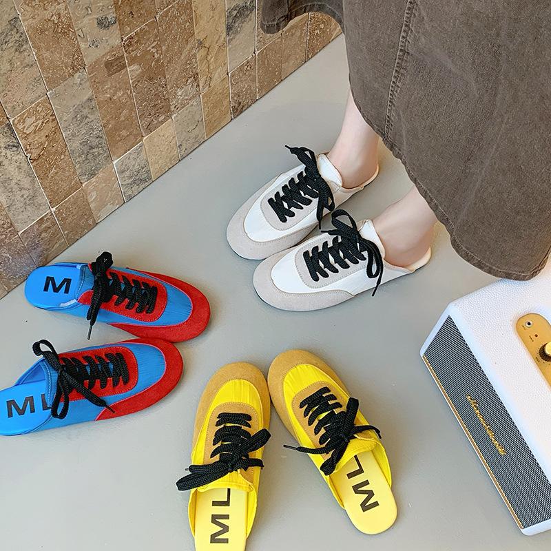 Баотоу полутапочки женские летние 2025 новые интернет-знаменитость универсальный нишевый дизайн повседневные ленивые крутые тапочки