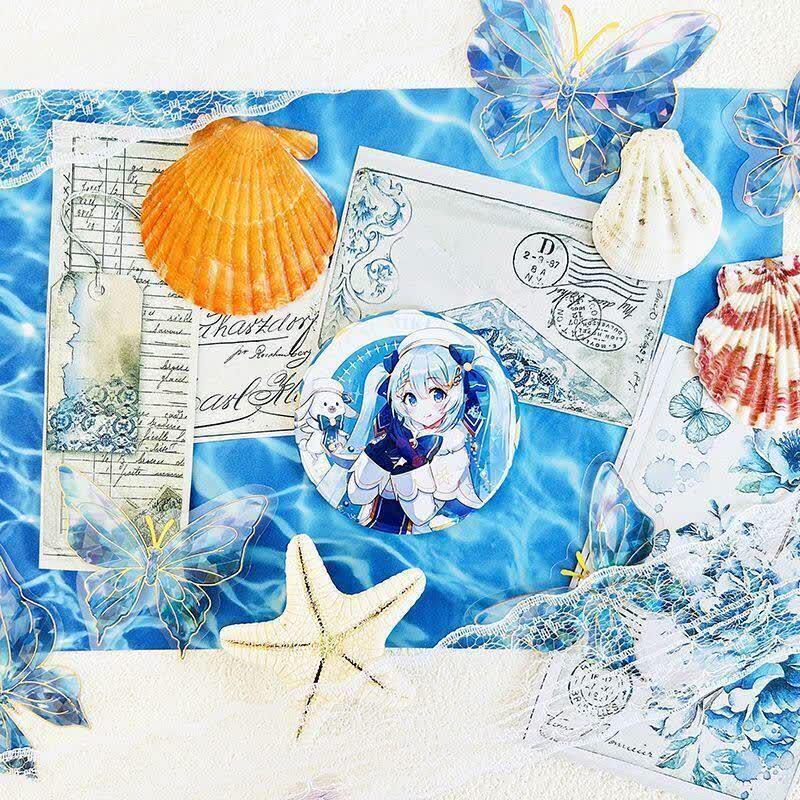 A5 Wavy Background Paper for Journals & Letters