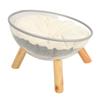 Clear Capsule Cat Bed Stable Safe Durable Stylish Wood Elevated Transparent Cat Bed with Cushion for Kitten