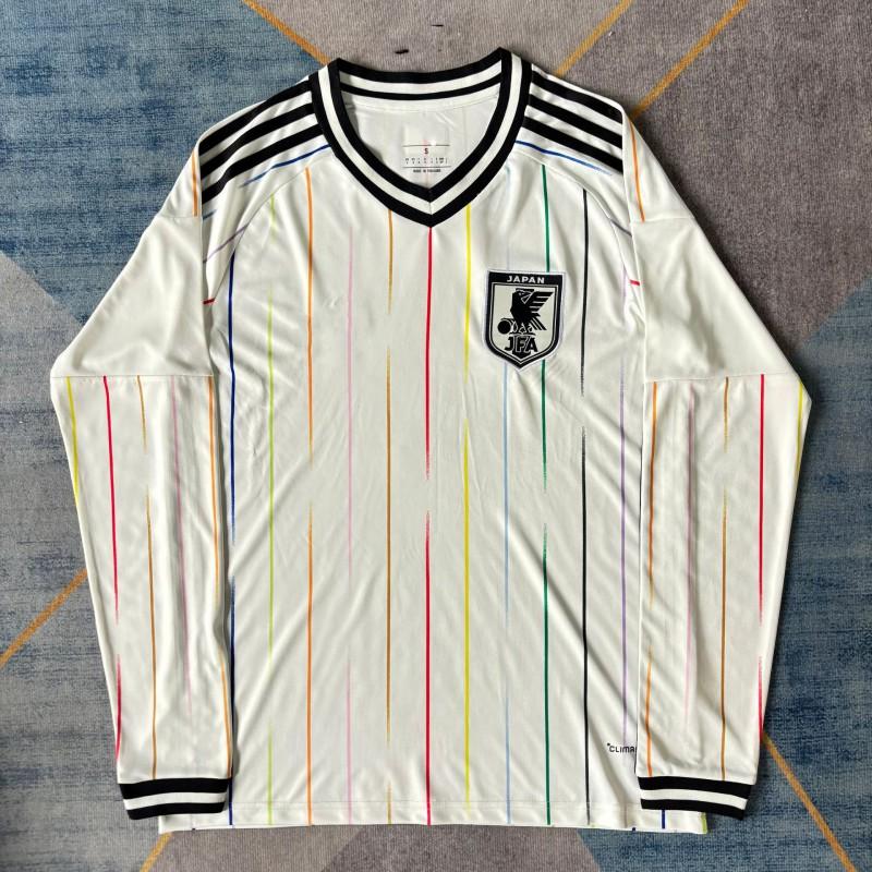 Long Sleeve Football Jerseys Fans - National Team Club Soccer Shirts Cotton Blend All Unisex Adult
