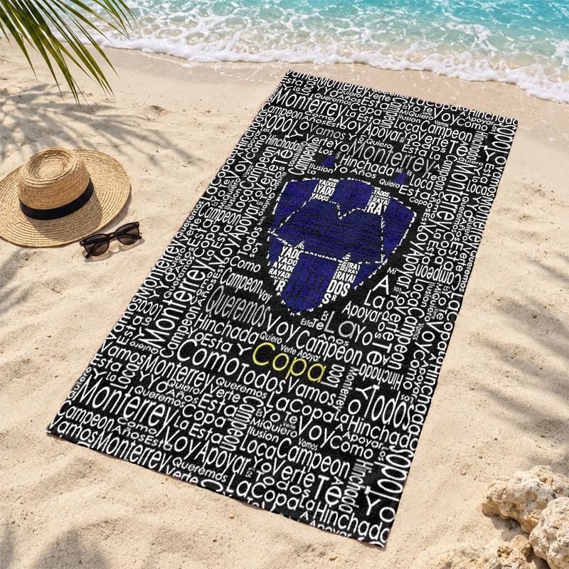 Club de Futboll Monterrey ICON Microfiber Beach Towel Quick Dry Sand Free Lightweight Beach Towels for Travel Swimming Camping