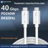 Двойной кабель 240 Вт Thunderbolt 4 USB-C для Android и автомобильной зарядки PD