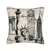Retro 1980S New York Printed Decorative Pillowcase Travel Accessory For Bedroom Indoor Home Decoration