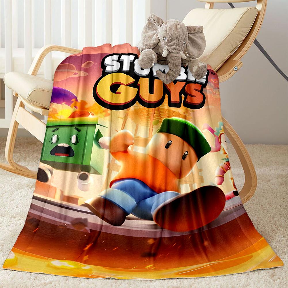 Stumble Guys: Fun Adventure Flannel Blanket-Soft and Suitable for Sofas,Beds,Offices,Travel,All Seasons,Great Gift for Holidays and Birthdays.