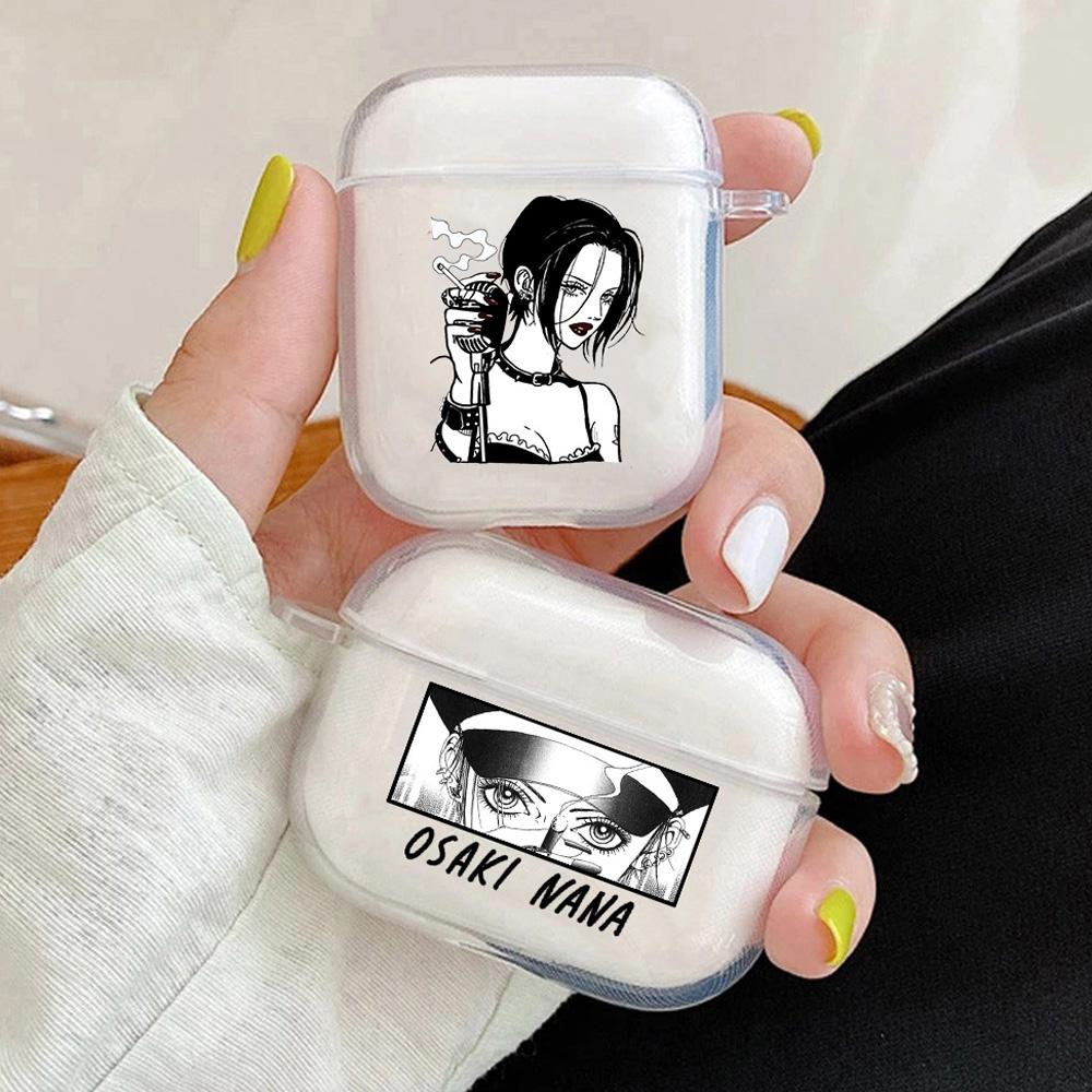 Japanese Anime Osaki NanaSoft Protector Cover Box for Apple Airpods 1 2 3 Pro Cartoon Transparent Air Pods Case