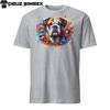 Colorful British Bulldog Unisex T-Shirt | Unique Paint Splatter Design