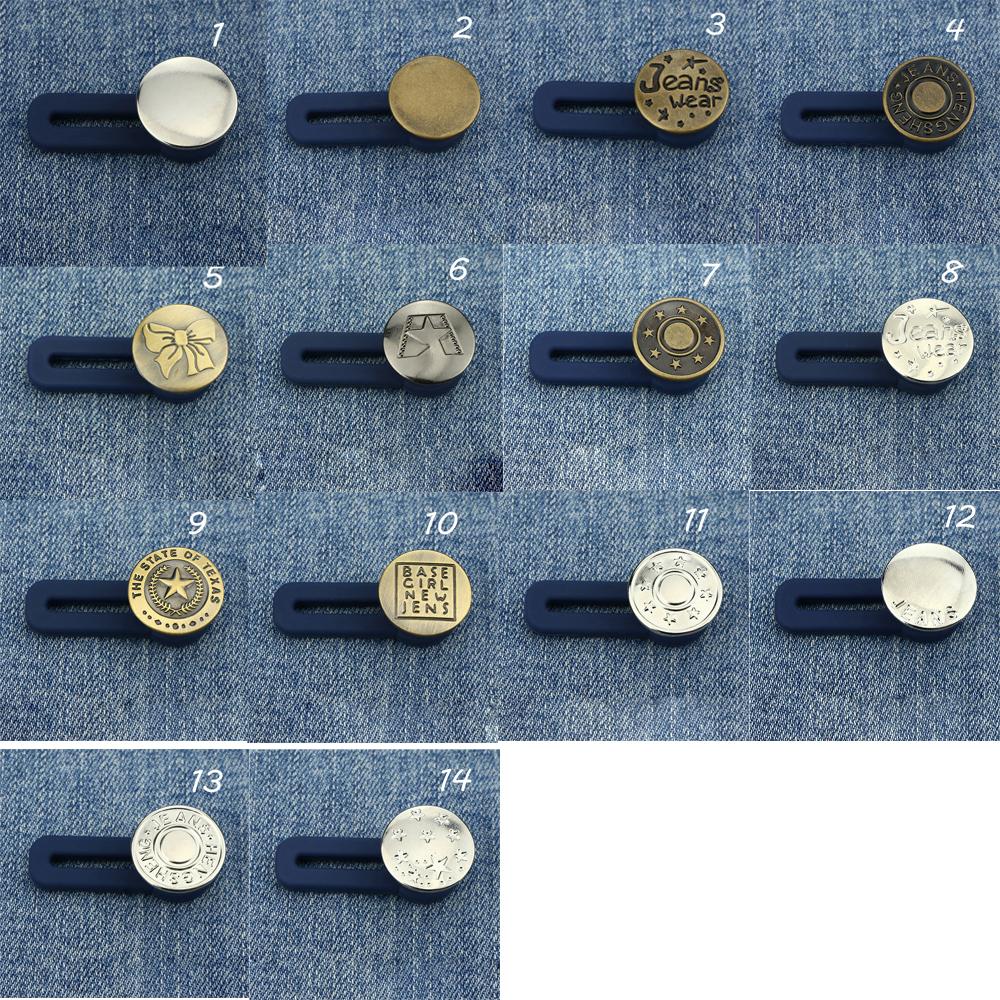Letter Clothing Waist Fastener Jeans Extended Button Waistline Increase Retractable Buckle Buttons