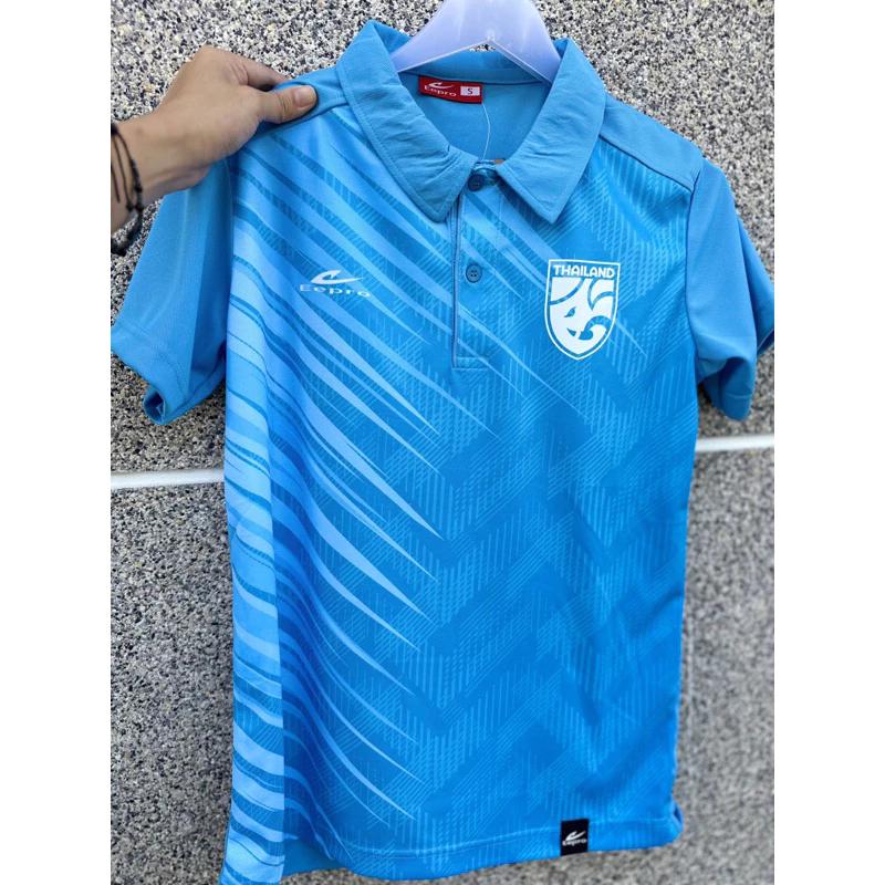 THAILAND National Football Soccer Training JERSEY Casual CHEER Print Quick Dry Shirt Polo Polyester Short Sleeve Uniform Elephant Logo Sport Outdoor