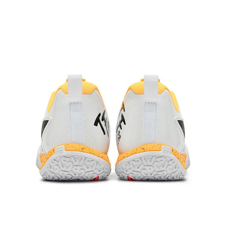 Li Ning Saga 2 Lite Низкие Бадминтонные Кроссовки Унисекс Белый Желтый AYTT003-3
