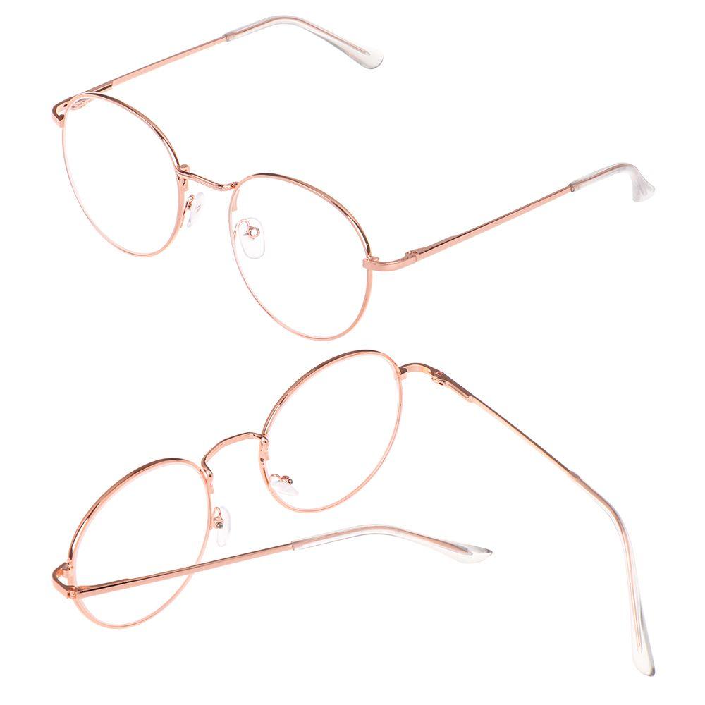 Vintage Vision Care Metal Portable Eyeglasses Frame Optical Glasses Round Glasses Spectacles