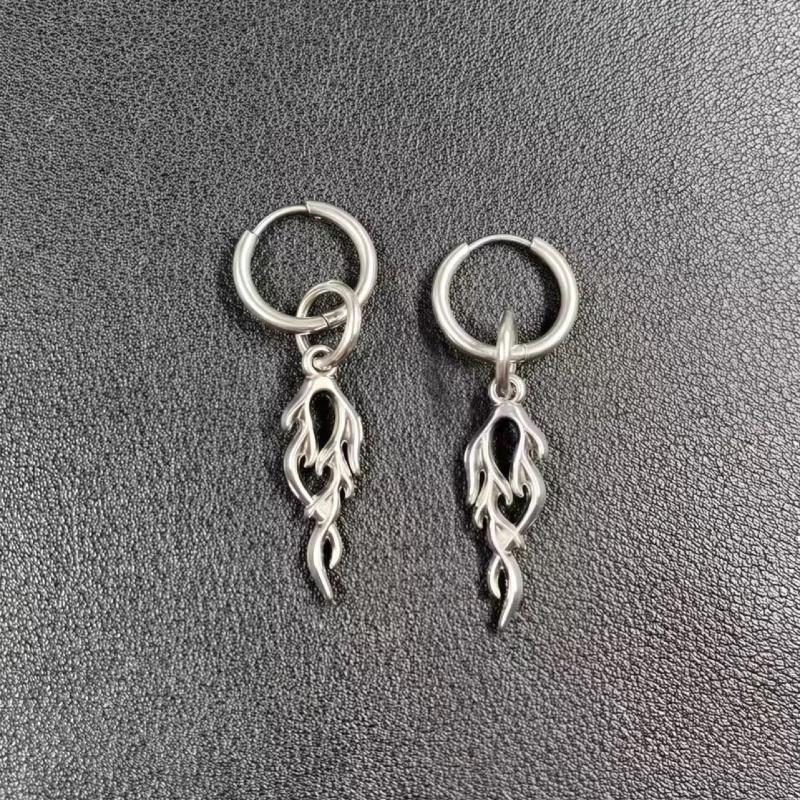 Готические панк серьги-кольца с шипами из нержавеющей стали, подвеска для унисекс Y2K, серьги-подвески с цепочкой и кисточкой