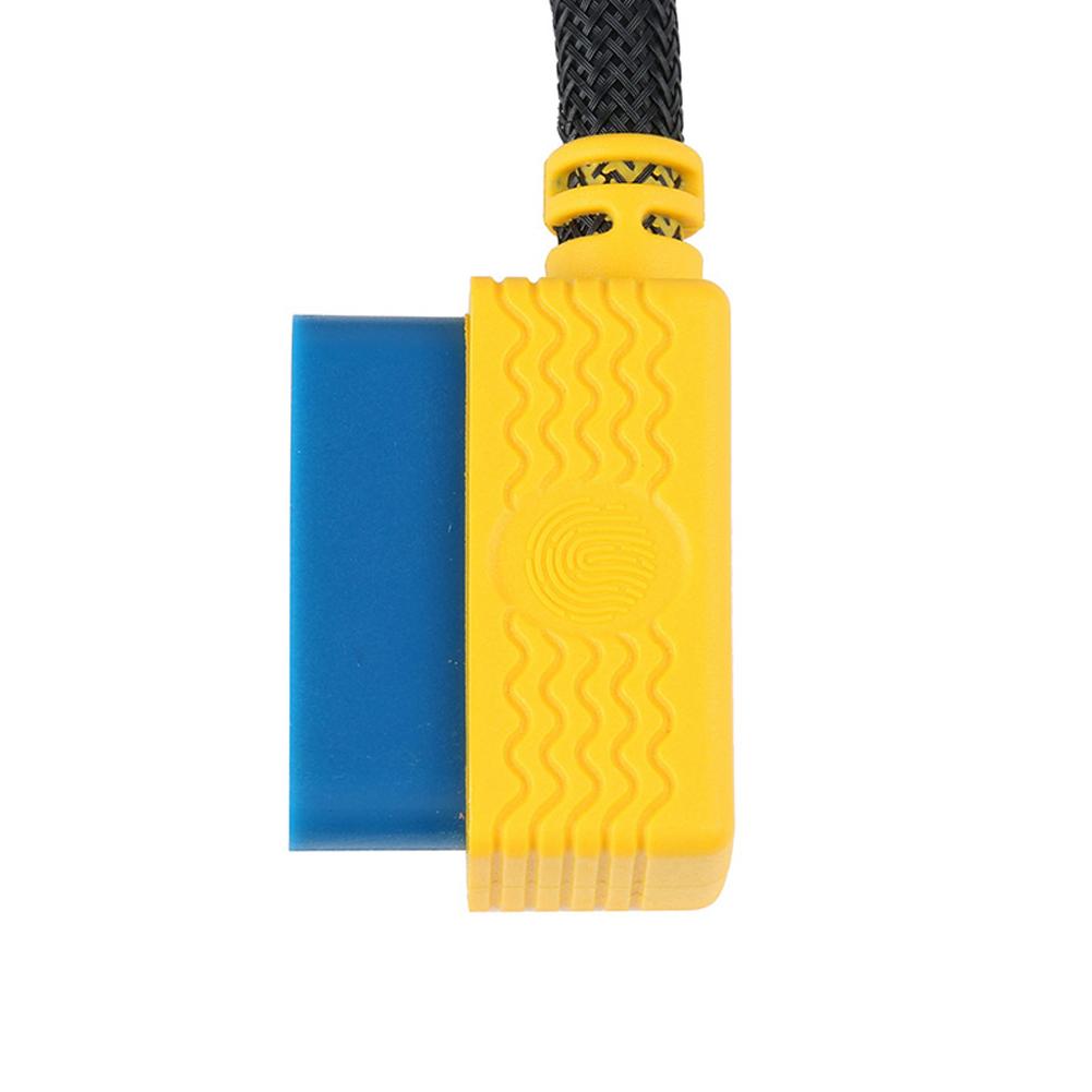 Удлинительный кабель OBDII 2-в-1, 16-контактный разъем «папа» — двойной разъем «мама», Y-кабель, 35 см, 16-контактный диагностический удлинитель, адаптер, разветвитель BDII