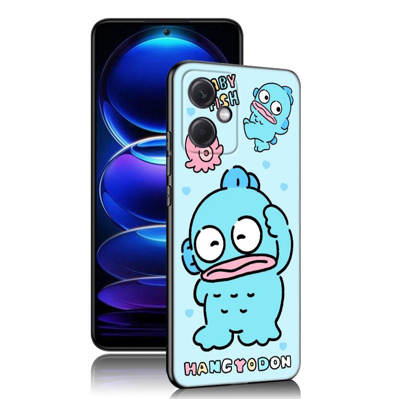 Cartoon Hangyodon Black Silicone Phone Case For Xiaomi Redmi Note 10 11 11S 12 13 4G 8 9 11T Pro 5G Plus 8T 9S 10S 12S