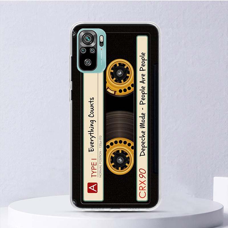 Vintage Magnetic Old Tape Cassette Soft Case For Xiaomi Redmi Note 14 13 12S 11S 10S 12 Pro Plus Phone Cover 11 10 11E 11T Note1