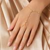 Eight-pointed Star Mitten Bracelet, Adjustable Chain Zinc Alloy Bracelet, Sparkling Star Bracelet for Jewelry Gift