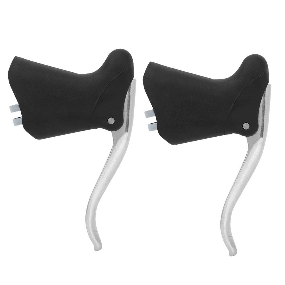 1 пара алюминиевых сплавов для горного шоссейного велосипеда, тормозные ручки для велосипедного тормоза, черный серебристый цвет