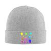 Зубы радуги Теплая вязаная шапка Зимняя вязаная шапка-колпак Шапки-бини Шапки-черепа Шапки в стиле хип-хоп для унисекс
