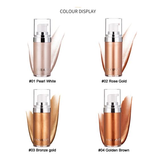 HANDAIYAn 20 мл жидкий распыляющий мерцающий люминайзер для лица и тела, хайлайтер для макияжа