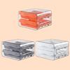 Egg Storage Box Double Layers Transparent Visible 32 Grids Large Capacity Food Grade Pull Out Drawer Type Stable Stackable Fridge Egg Container