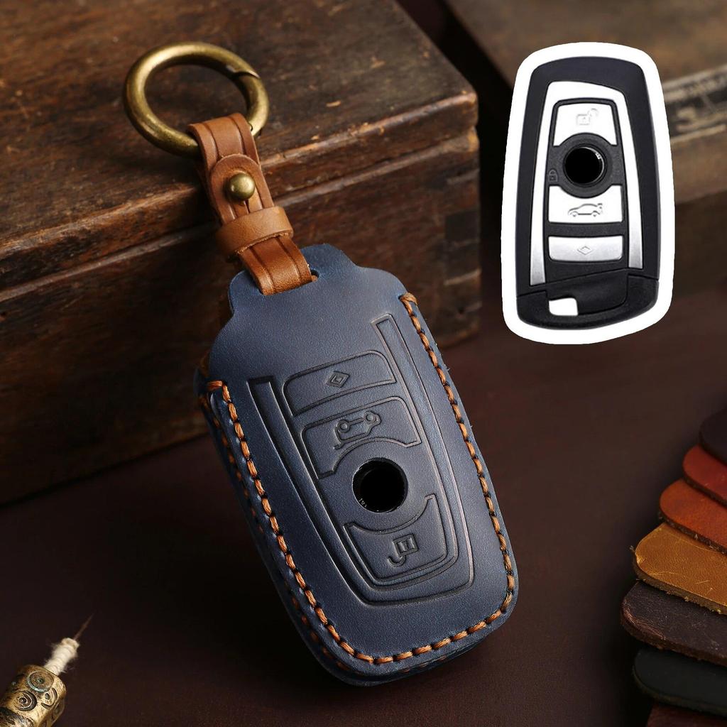 GUSHIBEI Роскошный кожаный чехол для ключей ручной работы для BMW