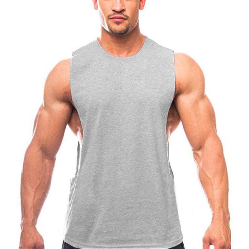 Muscleguys Brand Gym Clothing Canotte Bodybuilding Drop Armhole Tank Top Men Fitness Tanktop Sleeveless Shirt Workout Vest