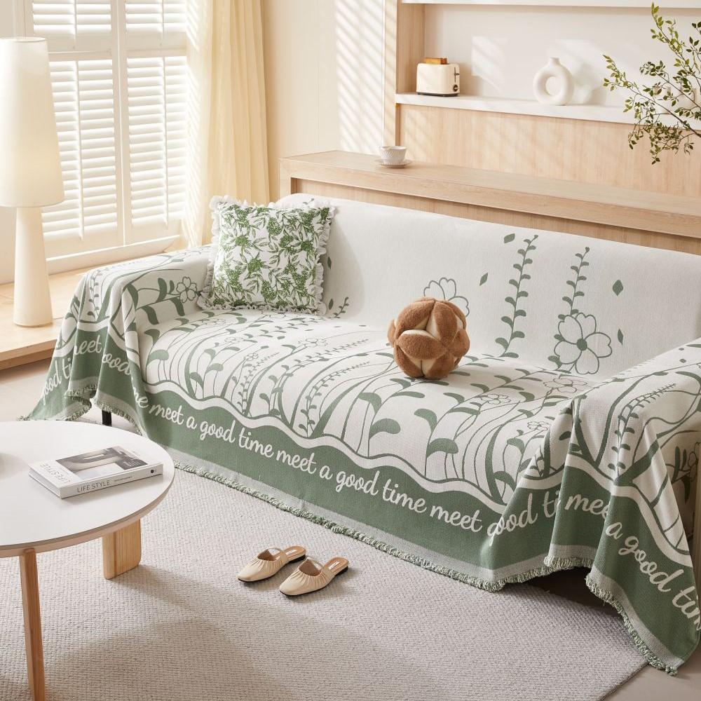 Funda Sofa Home Синель Цветы Диван Коврик Пледы Всесезонный Кемпинг Пикник Одеяло Чехол Чехол для Дивана